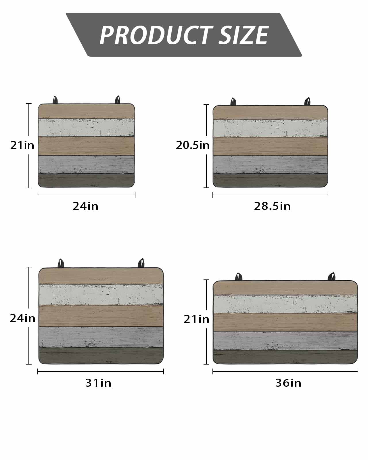 Stove Top Covers for Electric Stove, Brown Wood Grain Glass Stovetop Cover Protector, Vintage Grey Stripe Gradient Grain Induction Cooktop Protector Oven Mat for Kitchen Countertop 24"x21"