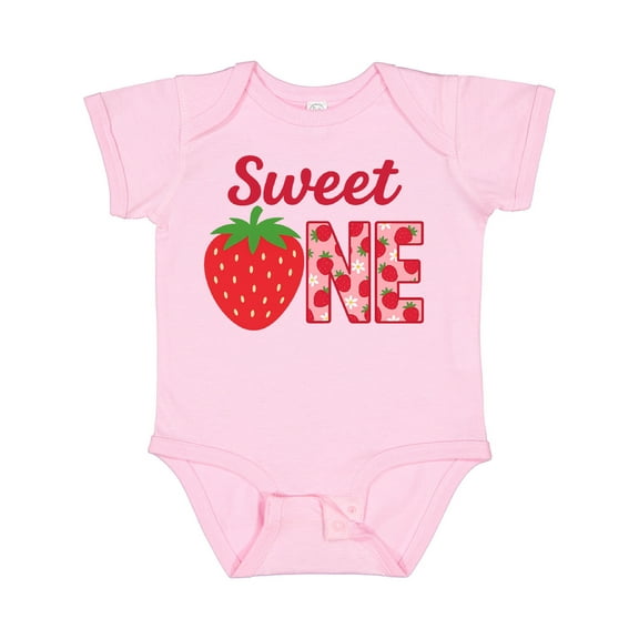 Inktastic Sweet One Strawberry Birthday Boys or Girls Baby Bodysuit