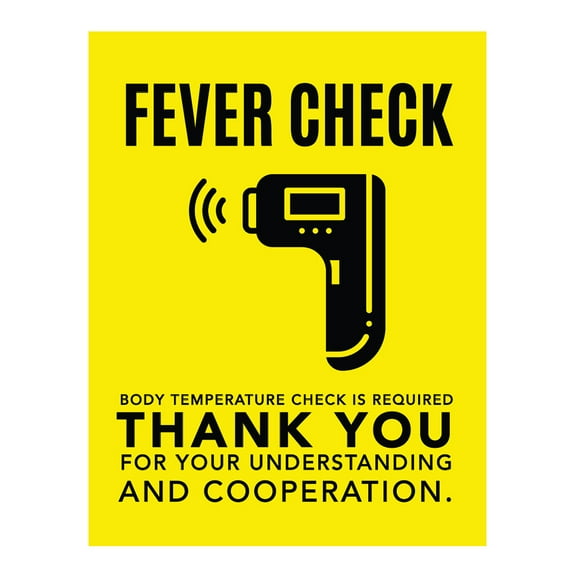 Koyal Wholesale Temperature Check Fever Check, Thank You For Understanding Business Signs, 10-Pack