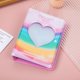 thumbnail image 1 of Tarjetero Kpop de 3 pulgadas (arcoíris), mini álbum de fotos Kpop, tarjetero hueco en forma de corazón, 40 bolsillos con lindo colgante para colección de fotos, 1 of 5