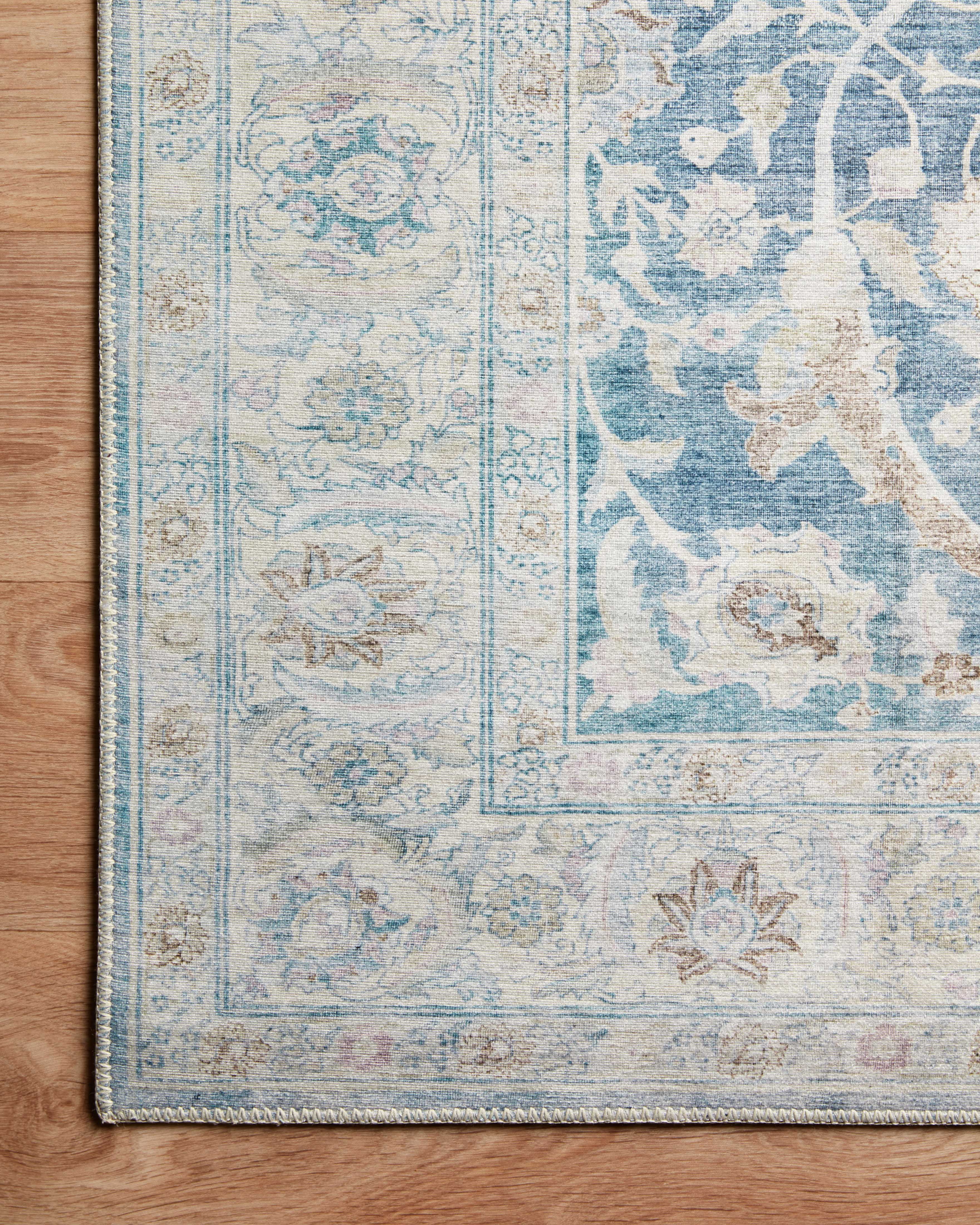 Chris Loves Julia x Loloi Jules Antique/Sky 2'-6" x 12'-0" Area Rug