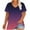 #Black, variant on Otvok Womens Plus Size V-Neck Short Sleeve Gradient Color Printed Top T-Shirt