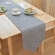 thumbnail image 4 of Camino de mesa Caminos de mesa de arpillera gris con camino de mesa con borlas para mesa de centro, cubierta de tocador para mesa de comedor Caminos de mesa grises Decoración de fiesta de primavera Caminos de mesa de comedor, 1 pieza - 30 * 210 cm,Gris Tableway JM, 4 of 4