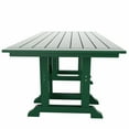 thumbnail image 4 of WestinTrends Malibu Outdoor Dining Table for 6, All Weather Poly Lumber Adirondack 71" Trestle Long Dining Table with Umbrella Hole, Dark Green, 4 of 7