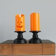 thumbnail image 5 of Xuniizn Halloween Candles 6Pcs Pumpkin Light Battery Operated Candle, Halloween Orange Flameless Candle Lights for Halloween Decor, Led Candles for Living Room, Halloween Decoration for Home, 5 of 10