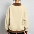 thumbnail image 6 of jobturf Oversized Sweatshirt for Women Color Block Mock Neck Tops Long Sleeve Fleece Pullover Fall Fashion Lightweight Sweatshirts S-2XL, 6 of 7
