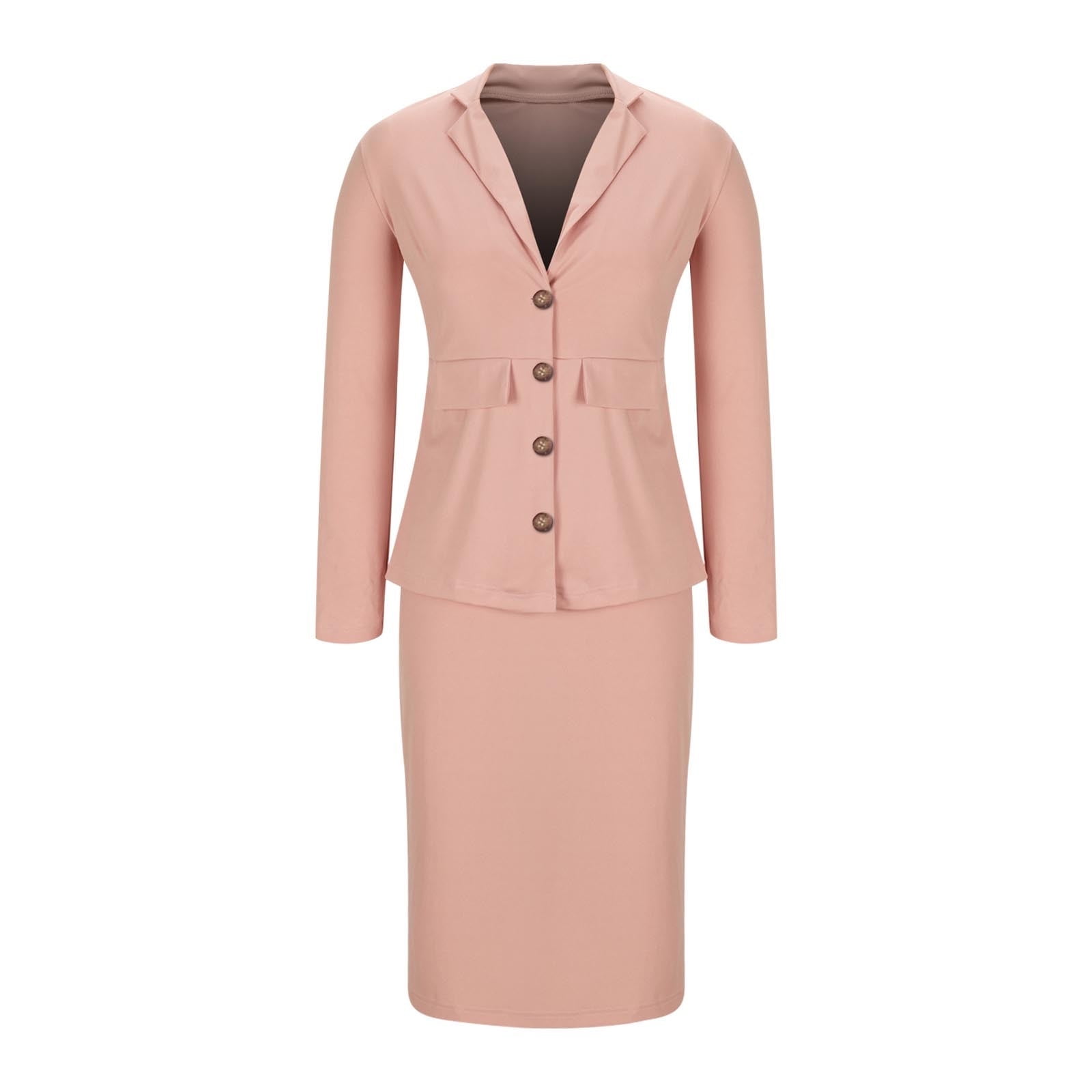 Stamzod Women's formal Office Business Work Jacket Skirt Suit Set