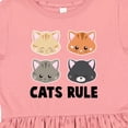 thumbnail image 4 of Inktastic Cats Rule with Cat Heads Girls Toddler Dress, 4 of 5