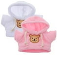 thumbnail image 1 of 2 piezas de lujosa ropa de oso mini muñeca muñeca ropa pellinte oso con capucha relleno animal relleno vestir ropa, 1 of 6