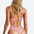 thumbnail image 3 of JSGEK Women Corset Style Bodysuit with Garter Belt and Thigh High Stockings Set Underwire Support Lingerie for Bedroom Wear Pink XL, 3 of 4