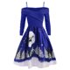 thumbnail image 1 of Vestido de fiesta de Navidad de manga larga con un hombro para mujer Vestido vintage para mujer Fridja  yut6472, 1 of 4