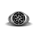 thumbnail image 6 of The Prince of Fallen Angels Azazel Ring, Azazel Ring, Signet of Azazel Silver Ring, Silver 925 Black Enamel Ring, Best Gifts Jewelry KCR034, 6 of 7
