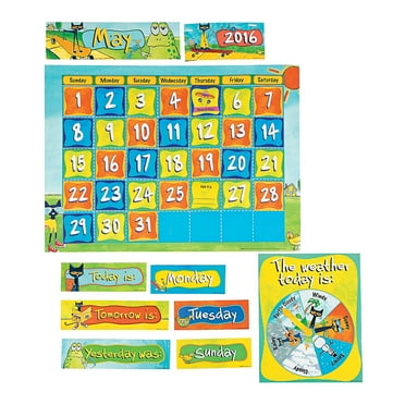 Pete the Cat Bulletin Board Calendar - 49 piece