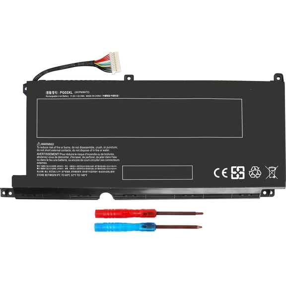 PG03XL 52.5WH HSTNN-DB9G Laptop Battery for HP Pavilion Gaming 15-DK 15-dk0000 15-DK0125TX OMEN 5X FPC52 Series HSTNN-OB1I L48430-AC1 L48495-005 L48430-2C1 11.55V 4323mAh Notebook.