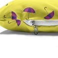 thumbnail image 4 of Umbrella Pet Bed, Print of Colored Rain Accessory Patterns Along Retro Design Seasonal Art, Resistant Pad for Dogs and Cats Cushion with Removable Cover, 24" x 39", Yellow and Violet, by Ambesonne, 4 of 4