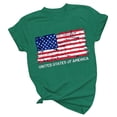 thumbnail image 4 of 2DXuixsh Basics Leggings Women's Independence Day Printed Short Sleeve T Shirt Cotton Silk Womens Tops T Shirts for Women Green Size Xxl, 4 of 4