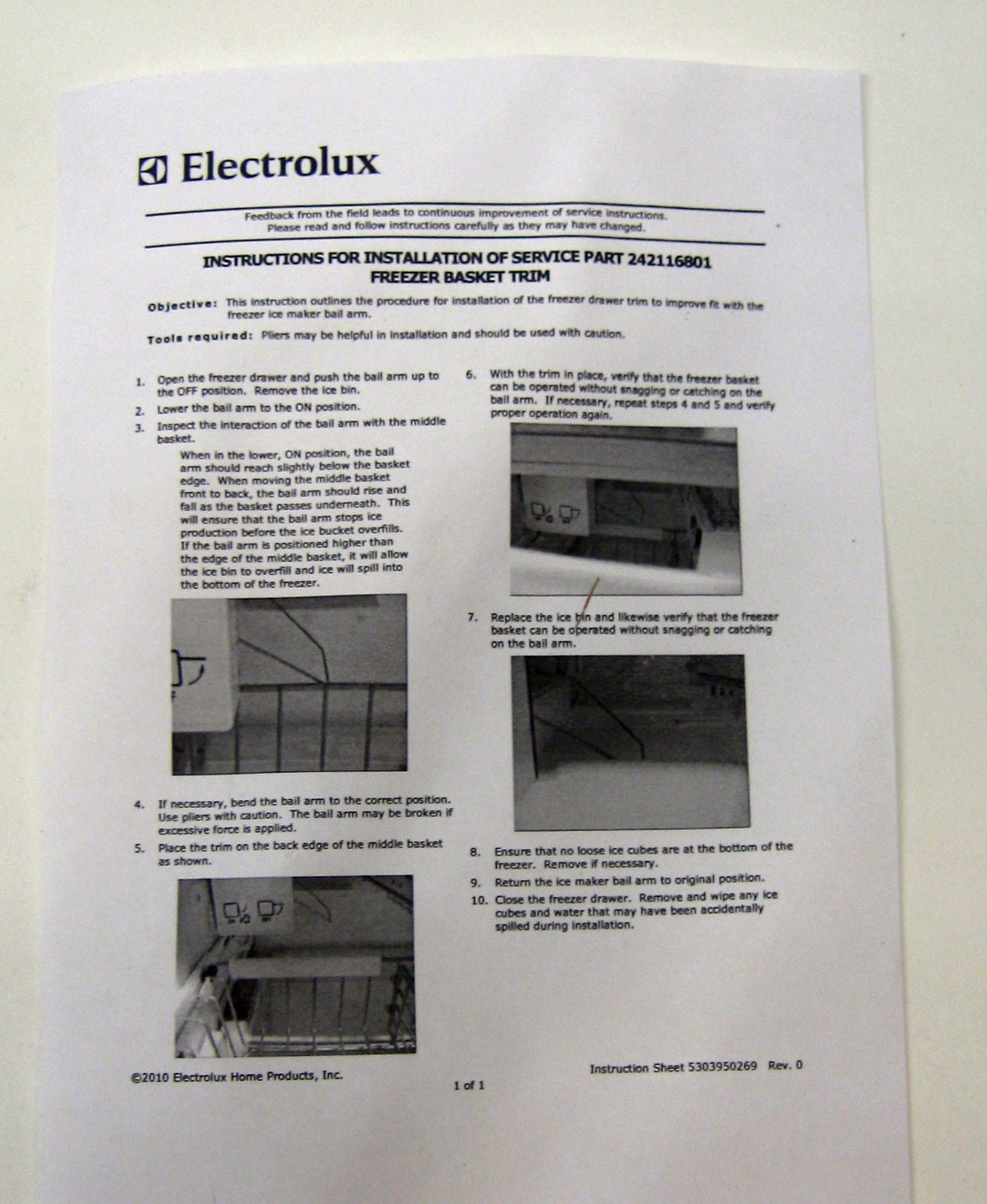 5303918493 Electrolux Frigidaire Refrigerator IceMaker AP4587866 PS3409466