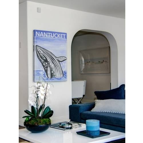 "Jumping Whale" Painting Print on Wrapped Canvas