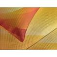thumbnail image 4 of Ambesonne Orange Quilted Bedspread Set 3 Pcs, Colorful Twist Lines, King Size, Dark Orange and Yellow, 4 of 5