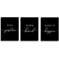 thumbnail image 5 of Framed Canvas Wall Art Positive Quote, Black Large Poster, Positive Motivational Set of 3 Prints,Stay Positive Prints, Inspirational Wall Art Prints, Office Wall Decor Art (E-3pcs,12x16inchx3pcs), 5 of 7