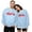 Light Blue, variant on Bibifish Matching Couple Sweatshirts "Love Always Us" Graphic Crewneck Pullover Tops Long Sleeve Relaxed Fit Couple Daily Outings Sweet Outfits