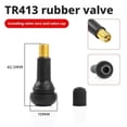 thumbnail image 3 of Car Tire valve TR 413 /414 -In Tire Valve Stems Short Black Rubber, 3 of 8