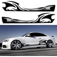 thumbnail image 1 of Vett 2Pcs 82'' Wave Flame Graphics Car Body Side Stickers Flame Racing Sports Stripe Decals for Car Universal Vinyl Waterproof Decal Decoration A, 1 of 5