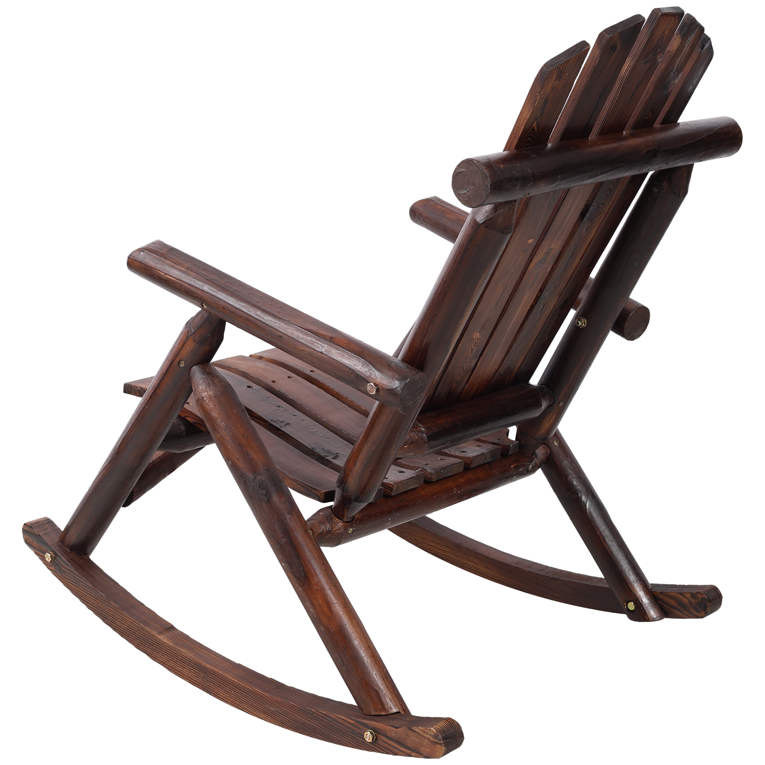 High Back Porch Rocker Chair, Oversized Wide Seat Smooth Rocking Chair for Indoor Outdoor Use, Light Grey