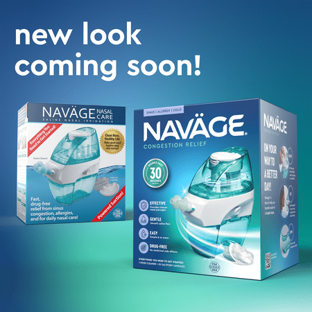 Naväge Nasal Irrigation Nose Cleaner, 20 SaltPods, and Leopard Travel Bag