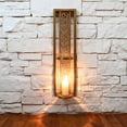 thumbnail image 3 of Candelabro De Pared Vintage, 2 Uds., Vidrio Artístico De Metal Ahuecado, 3 of 7