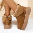 thumbnail image 5 of Women Fuzzy Boots Women Casual Round Toe Comfortable Thick Bottom Snow Boots Fleece Lining Warm Cozy Winter Boots, 5 of 7