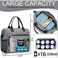 thumbnail image 2 of FZC-Sacs à Lunch pour Femmes - Boîte à Lunch Femme Réutilisable Sac Adulte pour le Travail, Gris, 2 of 4