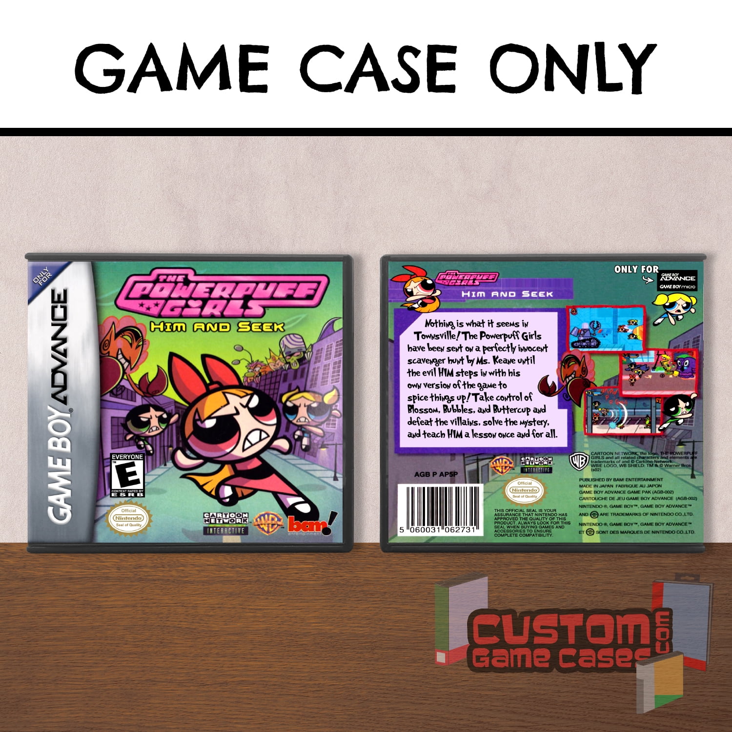 Powerpuff Girls The Him And Seek GBA Game Boy Advance Game Case powerpuff-girls-the-him-and-seek-gba-game-boy-advance-game-case
