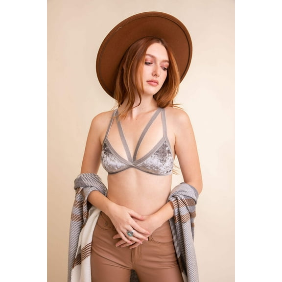 Dainty Crushed Velvet Bralette