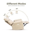 thumbnail image 3 of Gaderth 360° Swivel Massage Recliner Chair, Swivel Nursery Rocker Recliner with Remote Control, Manual PU Leather Reclining Sofa Chair with Side Pocket, Modern Lounge Seat for Living Room Nursery, 3 of 7