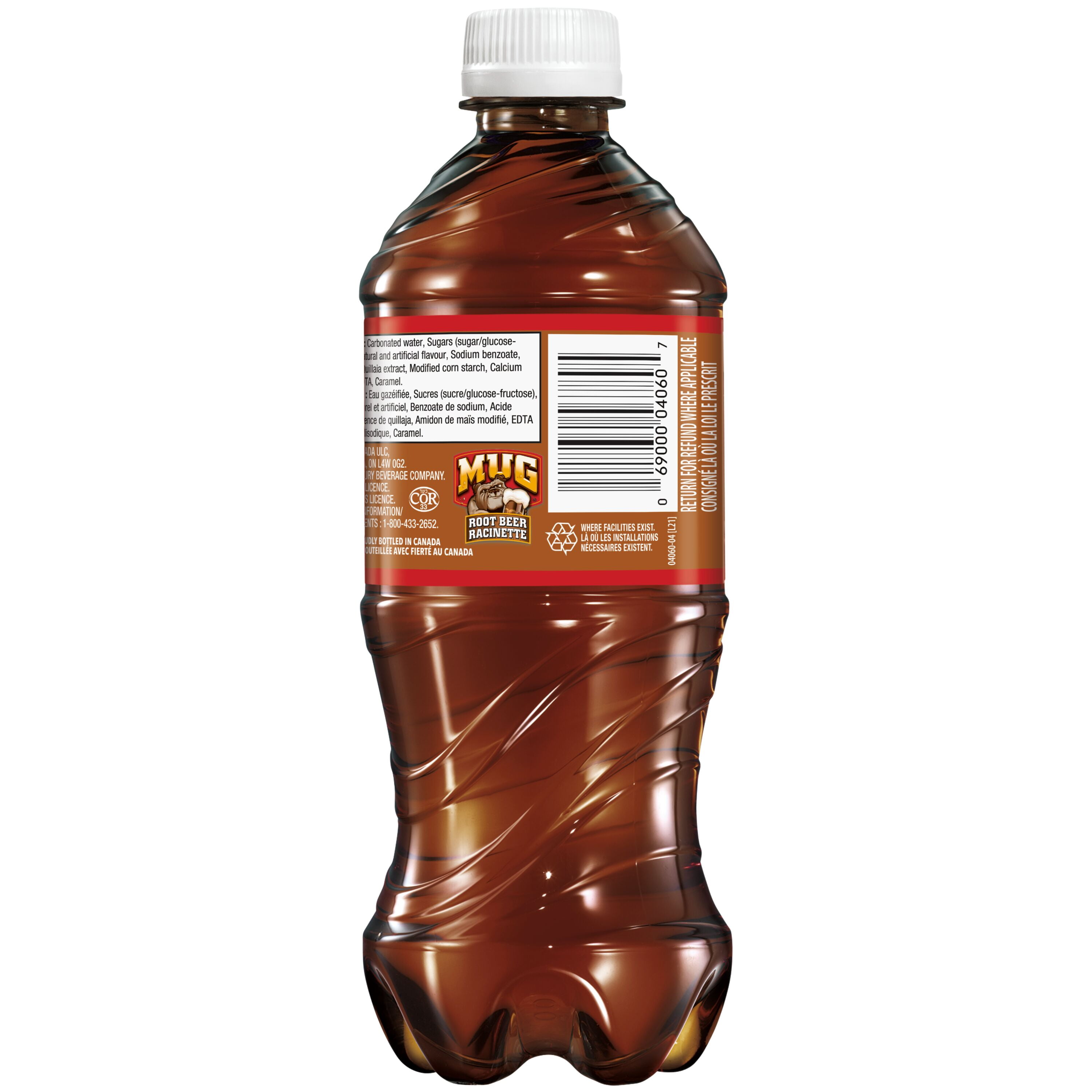 Mug Root Beer No Caffeine 591 mL, Bottle, 591mL