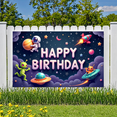 thumbnail image 5 of Astronaut Theme Kids Birthday Banner Space Elements Happy Birthday for Children's Party Indoor Decoration Event Celebration, 5 of 8