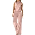 thumbnail image 2 of Kureaily Women's Solid Color Sleeveless Loose Jumpsuit Women Stretchy Trousers, 2 of 5