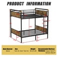 thumbnail image 4 of QJTC Bunk Bed Twin XL over Twin XL, Heavy Duty Metal Bunkbeds with Ladder and Full-Length Guardrail, Convertible into 2 Individual Beds for Teens, Teens and Adults, Under-Bed Storage Space, 4 of 5