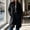 Black, variant on Faux Fur Coat Open Front Lapel Collar Long Coat, Sizes XS-XXXL