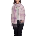 thumbnail image 4 of Mode pour Femmes Tassel Scarf, Aquarelle Violet Texturé Long Châle, Léger et Chaud, 4 of 6