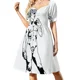 thumbnail image 1 of Estatua de David Vestido de manga corta vestido de invitado de boda de estilo coreano vestidos de moda para mujer mono de verano para mujer, 1 of 8