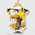 thumbnail image 3 of Calvin And Hobbes Baby Boy Girl Short Sleeve Rompers Bodysuit One Piece Jumpsuit Summer Outfit, 3 of 8