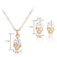 thumbnail image 2 of New Fashion Gold color Skull Women Jewelry Sets Crystal Earrings Pendant Necklace Set, 2 of 2