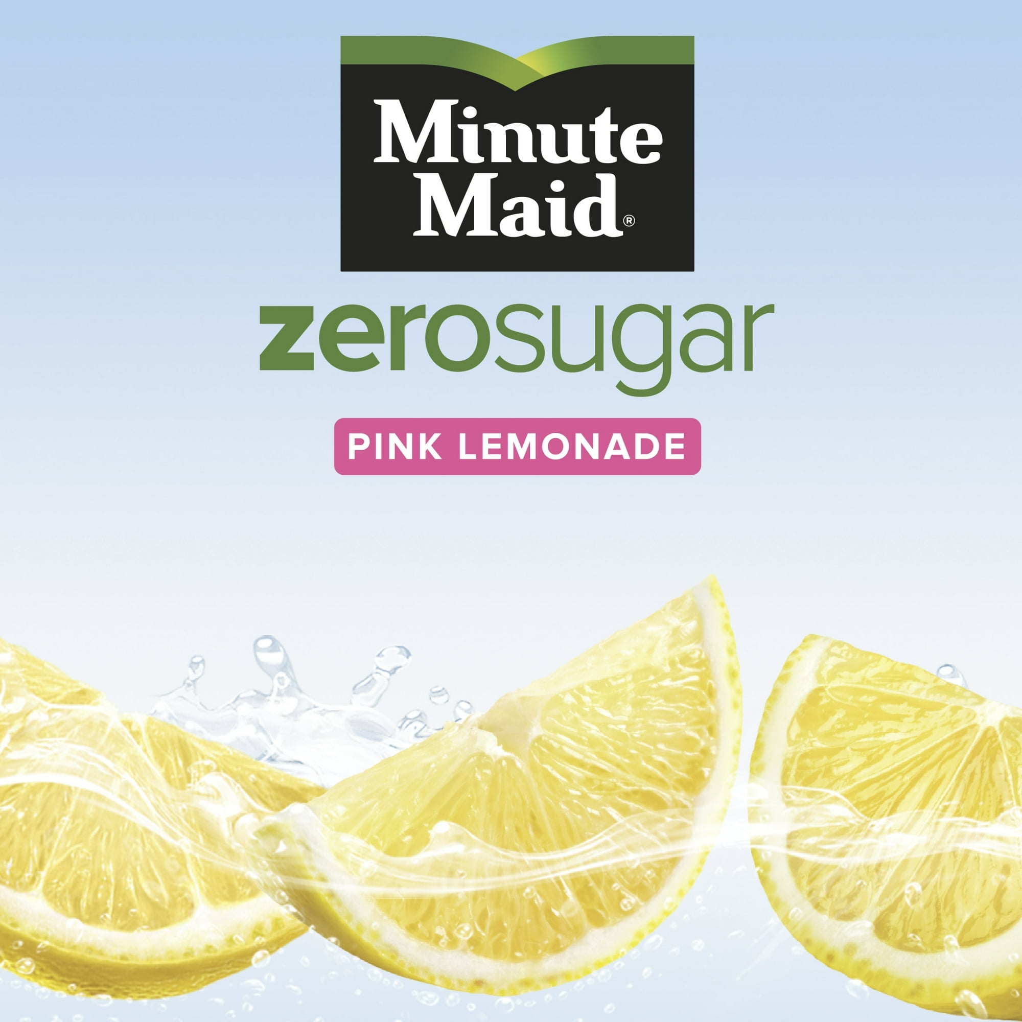 Minute Maid Zero Sugar Pink Lemonade Juice, 52 fl oz Bottle (Pack of 6)