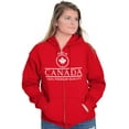 thumbnail image 4 of Made in Canada Maple Leaf Quality Unisex Fleece Graphic Zip Up Hoodie Brisco Brands 2X, 4 of 5