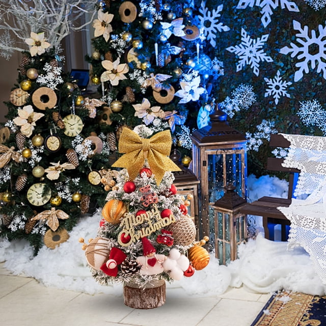 Christmas Decorative Luminous LED Christmas Tree Home Desktop Decoration 0.6m Mini Desktop INS Simulation Tree, Christmas Gift
