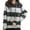 Grey, variant on Striped Hooded Pullover Sweater for Women – Oversized Korean Style Long Sleeve Casual Knit Top, Soft Warm Winter Hoodie with Loose Fit Tunic Crewneck