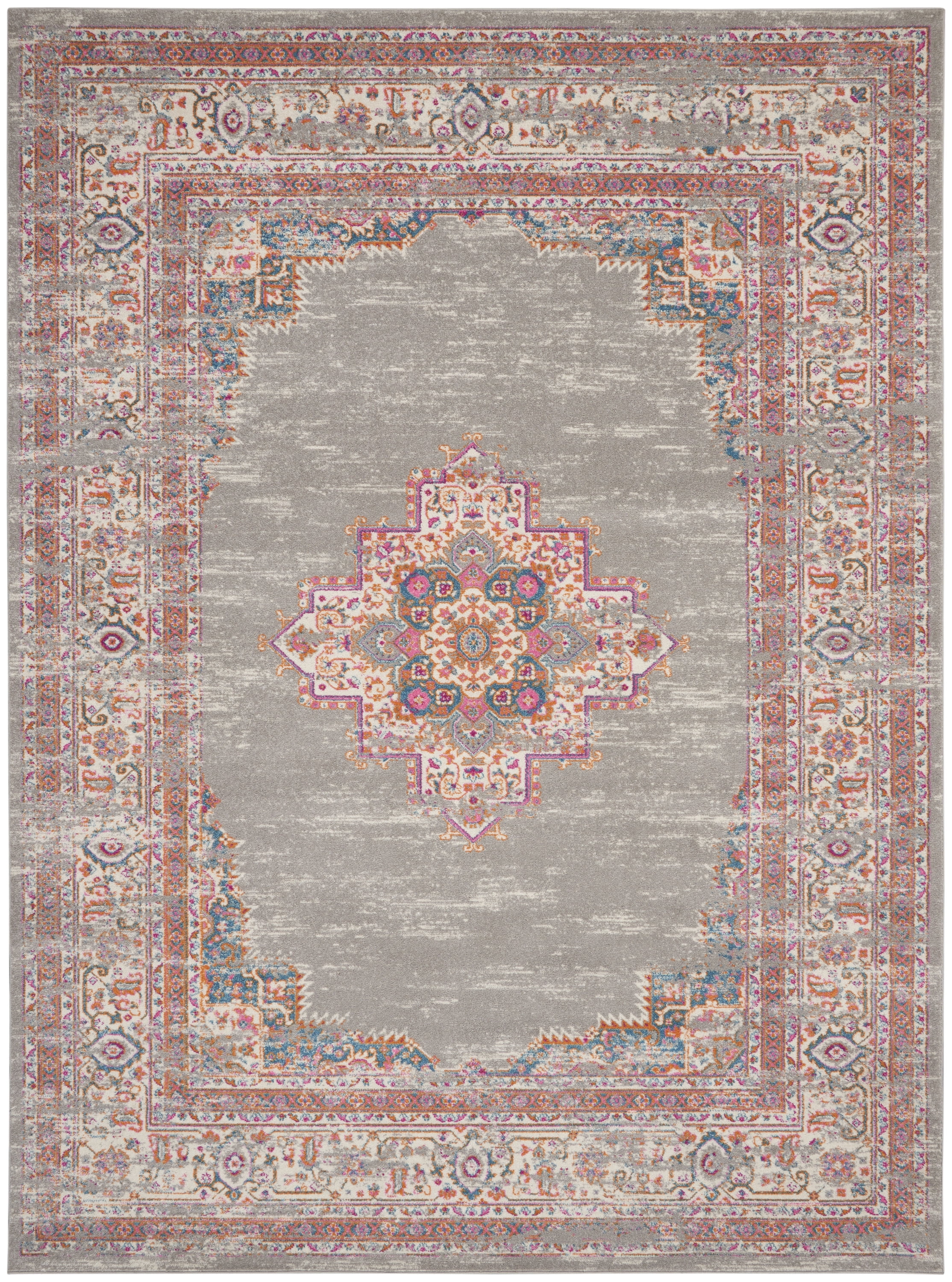 Nourison Passion Bohemian Grey 12' x 15' Area Rug, (12x15)