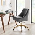thumbnail image 2 of Modway Discern Modern Performance Velvet Swivel Office Chair in Gray, 2 of 7